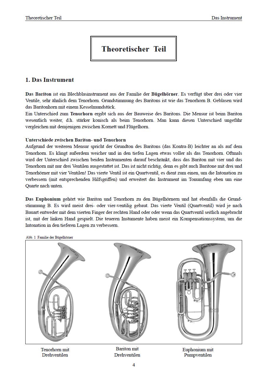 Bariton/Euphonium lernen - leicht gemacht BAND1 (C-Notation Bassschlüssel)