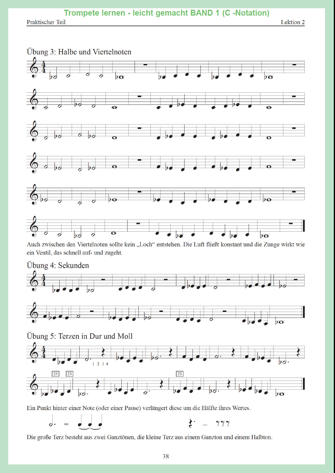 Trompete lernen - leicht gemacht BAND1 für Posaunenchor (C-Notation Violinschlüssel)