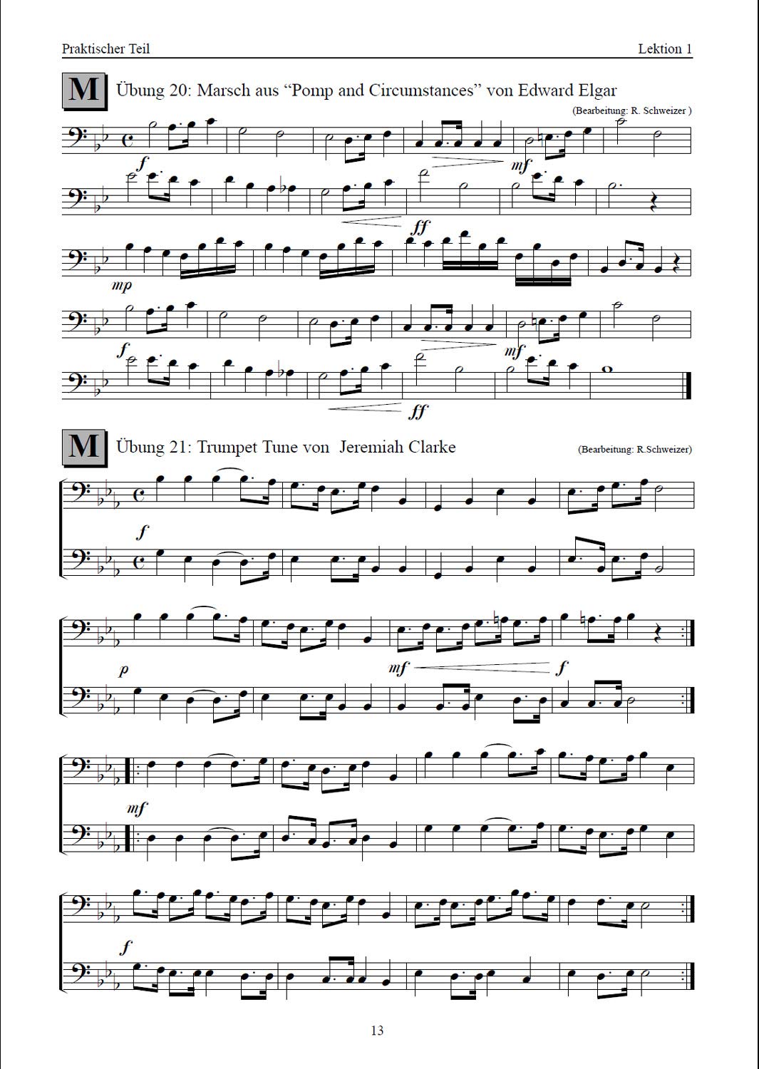 Bariton lernen - leicht gemacht BAND2 (C-Notation Bassschlüssel)