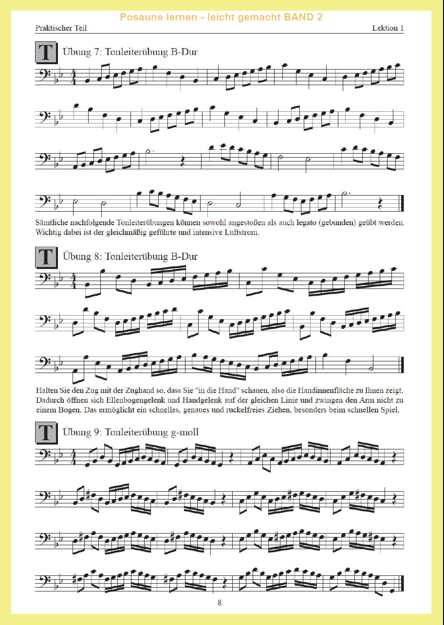 Posaune lernen - leicht gemacht Band2 (C-Notation, Bassschlüssel)