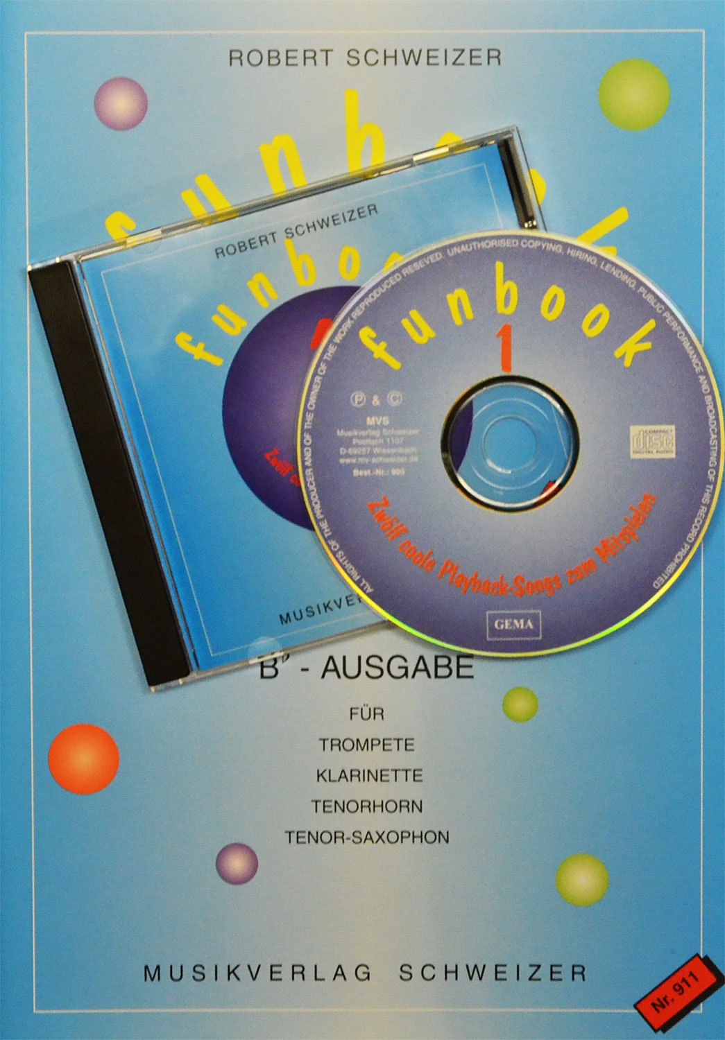 Funbook 1 für Trompete in B, Klarinette, Tenorhorn, Tenorsaxophon (Noten incl. CD) Violinschlüssel