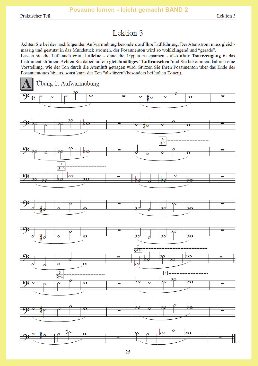 Posaune lernen - leicht gemacht Band2 (C-Notation, Bassschlüssel)