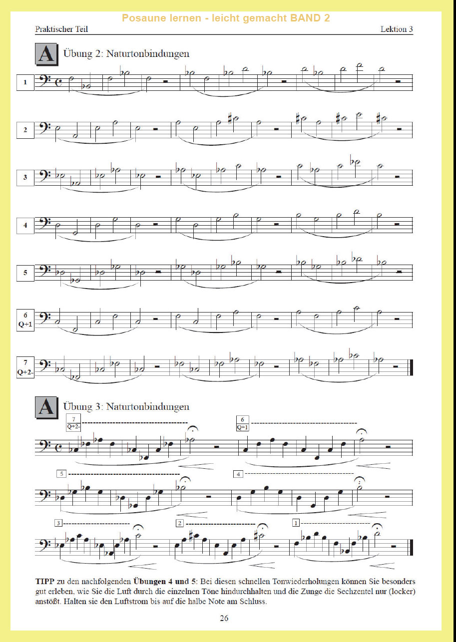 Posaune lernen - leicht gemacht Band2 (C-Notation, Bassschlüssel)